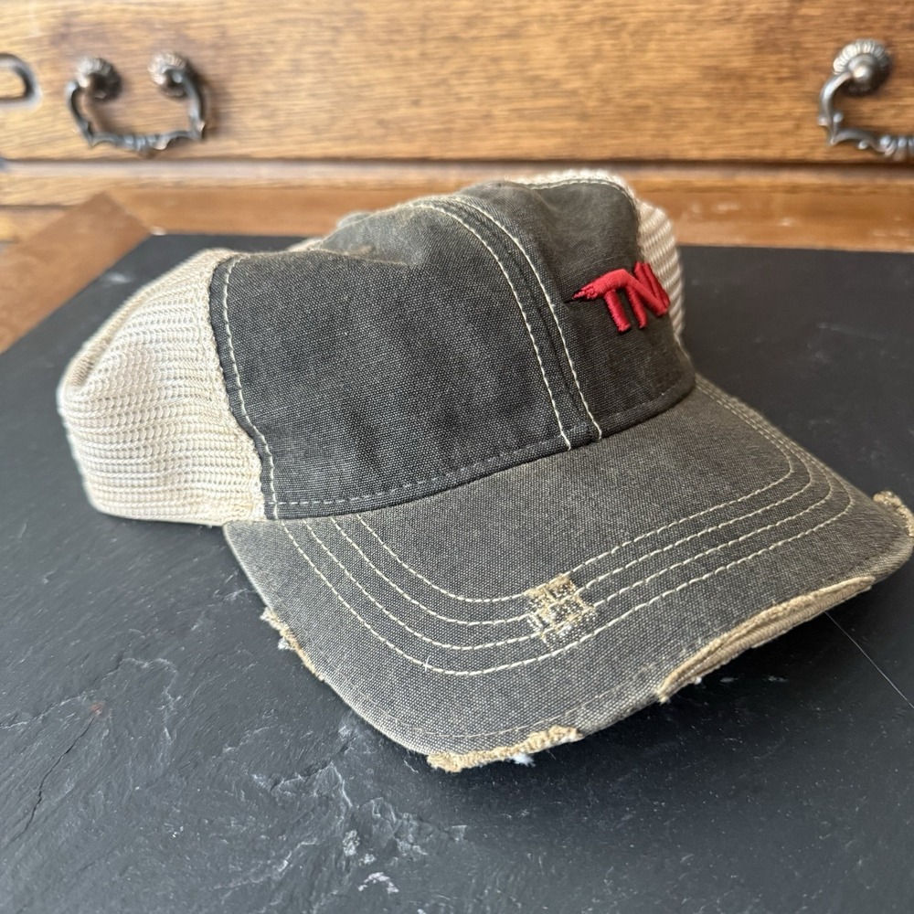 Vintage TNA Wrestling Trucker Hat Distressed Snapback Don West Personal Collect - Picture 2 of 10